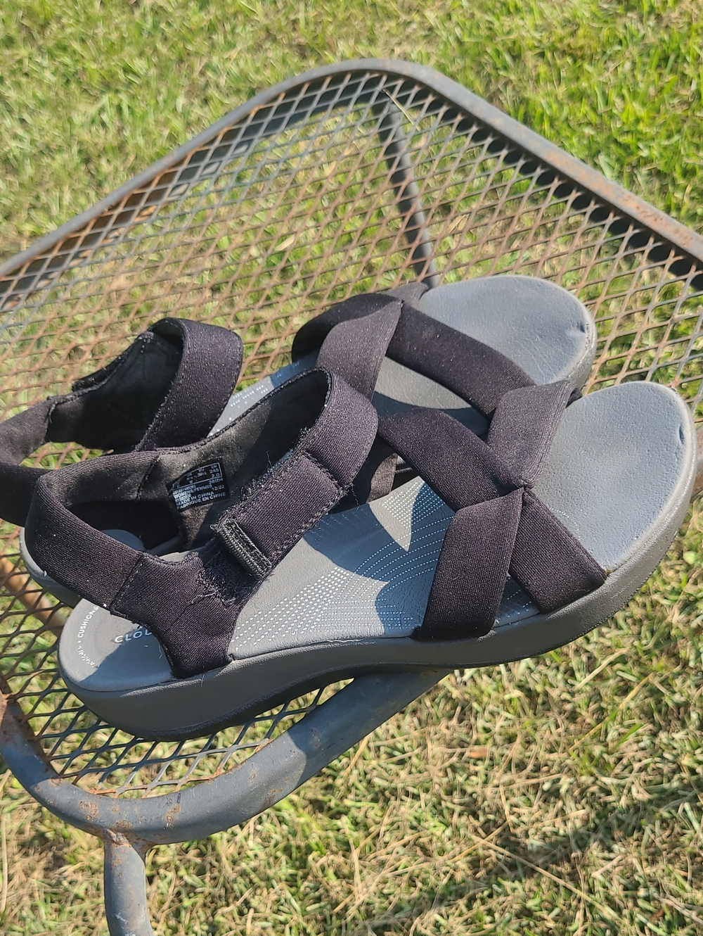 Cloudsteppers by Clarks Women's Black Strappy Comfort Sandals